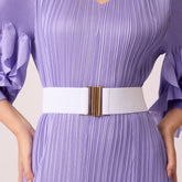 Basic Clasp Elastic Belt - 6cm - White